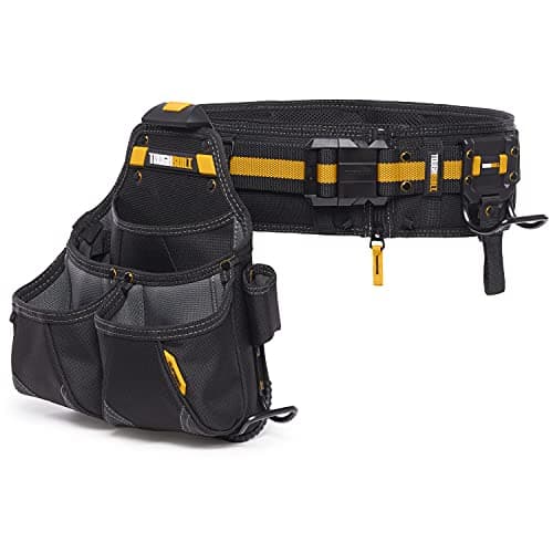 Image of ToughBuilt ClipTech Series – 3-Piece Pro Framer Tool Belt Set, ClipTech™ Modular System with 2 Professional Pouches and Padded Belt, 1680D Heavy-Duty Construction (TB-CT-102-3P)