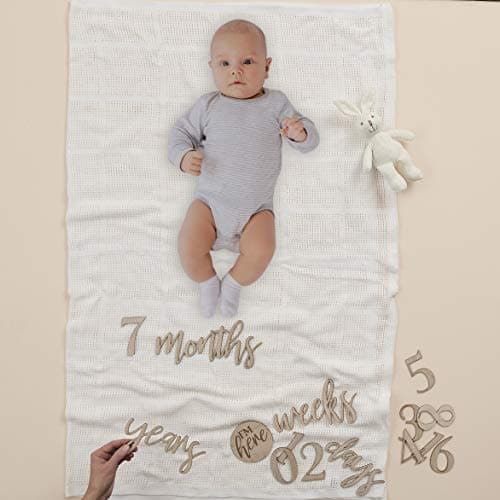 Image of Ginger Ray Wooden Pregnancy & Baby Milestone Signs, 17 Wooden Pieces