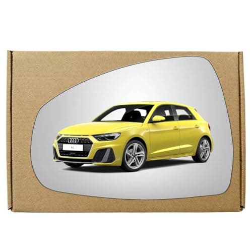 Image of GAPlus Wing Mirror Glass Left Compatible with Audi A1 2010-2018 STICK-ON Passenger Near Side with Blind Spot