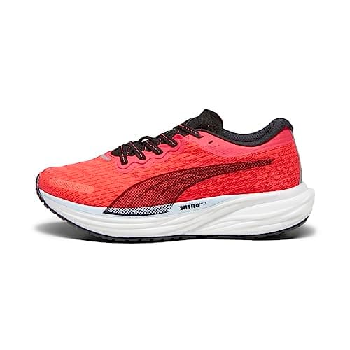 Image of PUMA Deviate Nitro 2 Womens Running Shoes Fire Orchid Black-ICY Blue 4.5