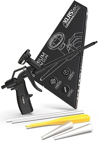 Image of KLRStec® Premium PU Foam Gun Teflon Coated (PTFE) - Professional Assembly Gun I Construction Foam Gun for Gun Foam/Construction Foam (1k & 2k 750ml) incl. Accessories
