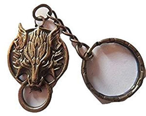Image of Bronze Alloy Final Fantasy Fenrir Keyring Keychain Wolf Bag Charm