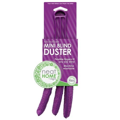 Image of Unger 963260C 9-Inch Neathome Microfiber Blind Duster, Mini, White and Purple
