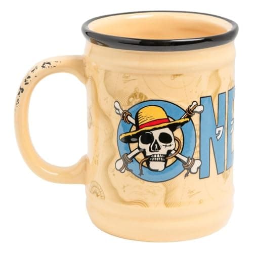 Image of Paladone One Piece Official Licensed Netflix Ceramic Mug, Pirate Decor and Gift, Desk Accessory for All Ages, Coffee and Tea Drinkware for Series Fans, 350ml (11 fl oz)