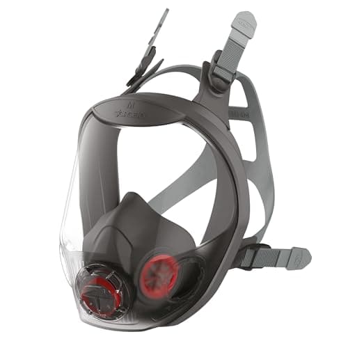 Image of JSP FORCE 10 Typhoon Full Face Respirator - Medium - Reusable - Compatible with PressToCheck™ Filters - For Dust, Silica, Vapours, Painting, Sanding - No Filters Included - DIY & Industrial - EN136