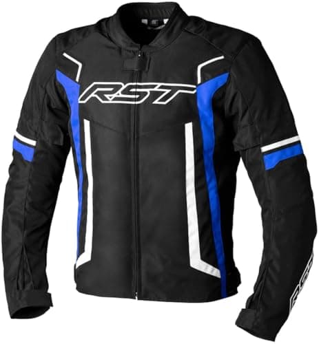 Image of RST Pilot Evo Motorcycle Textile Jacket, black/white/blue, M