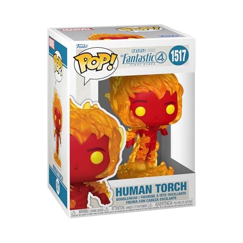 Image of Funko POP! Marvel: Fantastic Four - Human Torch - Collectable Vinyl Figure - Gift Idea - Official Merchandise - Toys For Kids & Adults - Model Figure for Collectors and Display