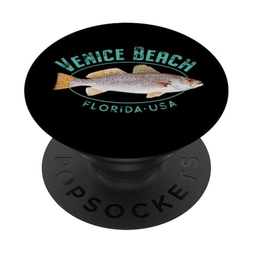 Image of Venice Beach Florida Fishing Design PopSockets Swappable PopGrip