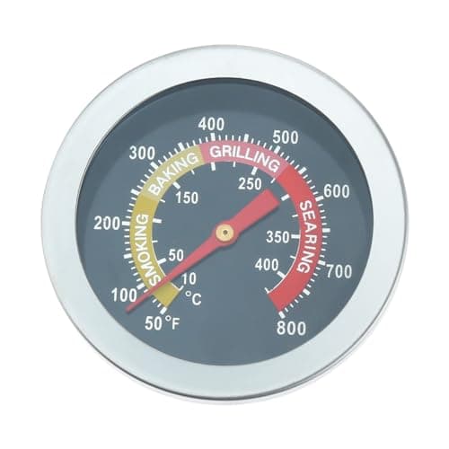 Image of Hicello Dial-52MM 10-425℃ BBQ Barbecue Temperature Gauge, Charcoal Grill Smoker Thermometer, Pit Barbecue Thermometer Fahrenheit and Heat Indicator for Meat Cooking Port Lamb Beef