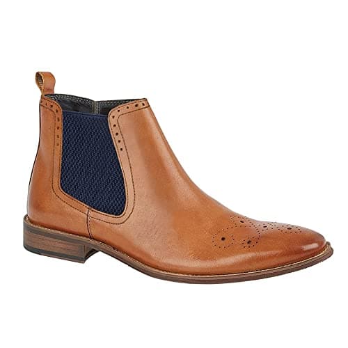 Image of Roamers Mens Leather Ankle Boots (7 UK) (Tan)