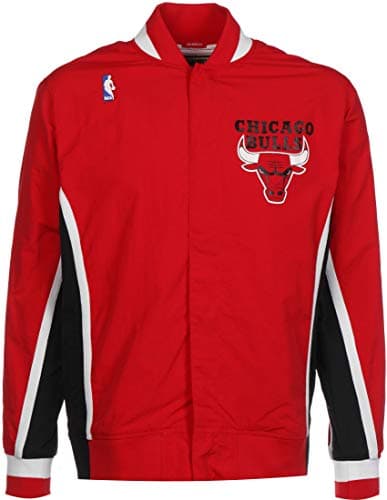 Image of Mitchell & Ness Chicago Bulls 1992-1993 Authentic Warm Up Jacket Red S