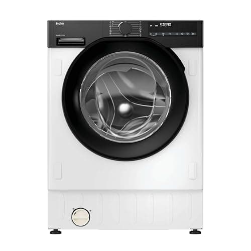 Image of Haier Series 6 Integrated Washer Dryer With Autodose, 9 Kg Wash, 6 Kg Dry, Combined Cycle Class D,1600 RPM, hOn App Connectivity, Anti-Bacterial Treatment, White and Black,60x53x82 cm-BHA6SD696M6DB980