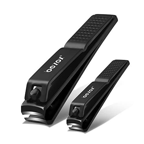 Image of BEZOX Well-Made Nail Clipper Set 2 Pcs, Wide Jaw Opening Nail Clipper for Fingernail and Toenail, Premium Stainless Steel Sharp Sturdy Finger Nail Clipper
