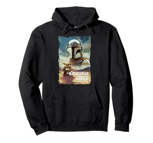 Image of Star Wars The Mandalorian and Grogu Movie Classic Poster Art Pullover Hoodie