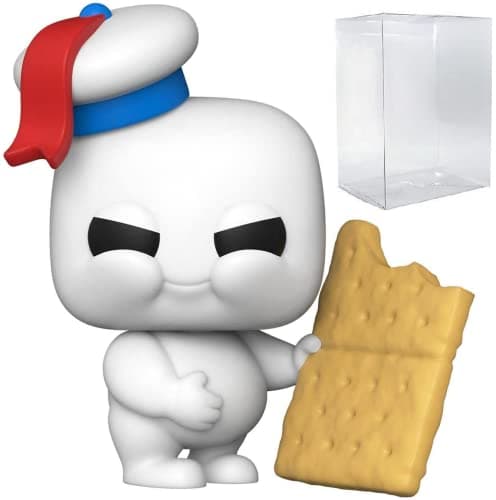 Image of POP Ghostbusters Afterlife - Mini Puft with Graham Cracker Funko Vinyl Figure (Bundled with Compatible Box Protector Case)
