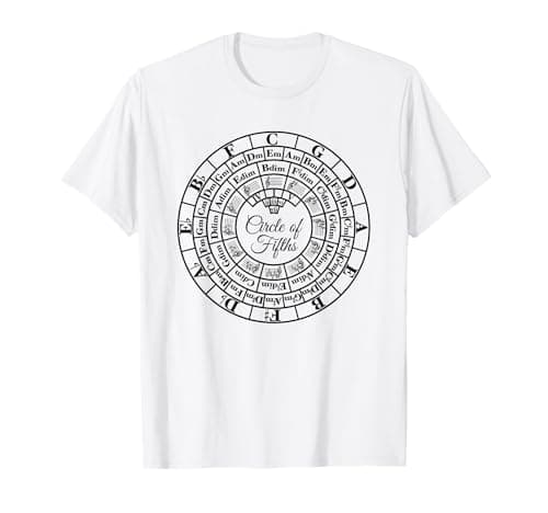 Image of Circle of Fifths Classical Harmony & Theory Chart Music Keys T-Shirt