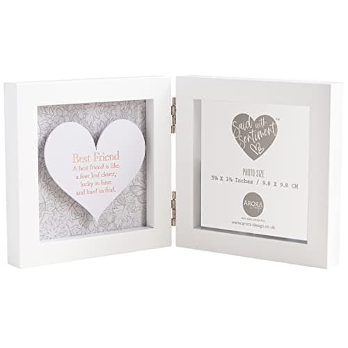 Image of Said with sentiment 7661 Best Friend Hinged Heart Photo Frame