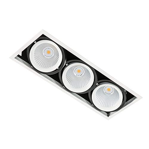 Image of Italux Vertico Triple 4000K - Modern Technical LED Recessed Ceiling White, Black, Cool White 4000K 4200lm