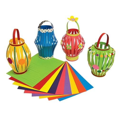 Image of Springboard Diwali Lanterns Craft Activity Pack - Make Your Own 3D Diwali Decorations - DIY Arts and Crafts for Kids - Early Years Resources - 30-Pack - 22 x 32 cm - Assorted Colours