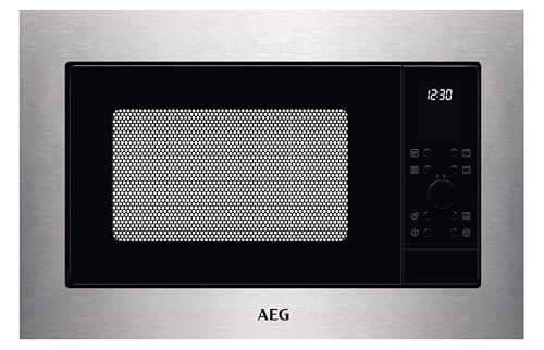 Image of AEG 6000 Series Integrated Microwave and Grill MSE2527DM, 25L, Child Lock, Built-in Microwave Quick Start, 11 Power Levels, Auto Timer, 380x560x550mm, Black/Stainless Steel with Antifingerprint