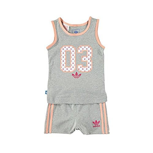 Image of adidas Originals Infant Girls Americana Tank Tee and Shorts Full Set Baby Kids (3-6 Months)