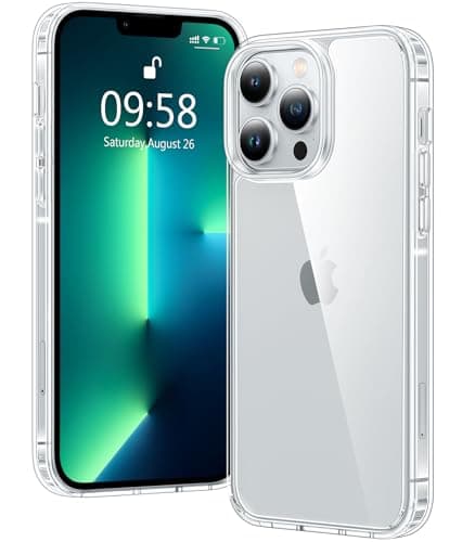 Image of Voyahülle Clear Case for iPhone 13 Pro Max, Ultra Thin, Shockproof TPU Cover, Anti-Yellowing, Crystal Clear, Phone Case for Apple iPhone 13 Pro Max - Clear