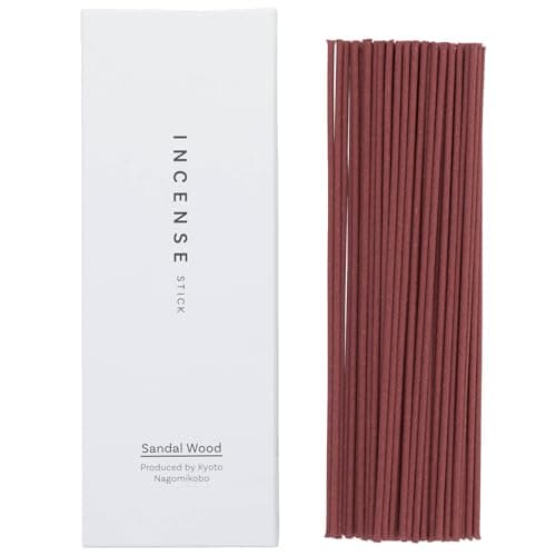 Image of Kyoto Sandalwood Incense Sticks - Japanese Temple Aroma, Ideal for Relaxation & Meditation, Approx. 60 Sticks (0.044 Pounds) - Premium Quality Incense for Spiritual & Home Use Nagomikobo from Japan