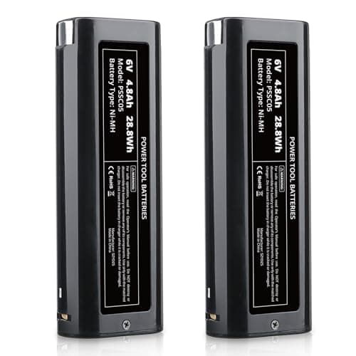 Image of 2x 4.8Ah 6V Ni-MH Battery Replacement for Paslode Battery 404717 Compatible with 404400 IM350 IM200 IM65 IM50 B20544E 900400 900420 900600 901000 902000