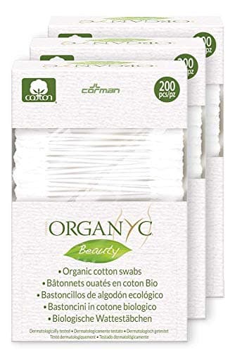 Image of Organ(y) c 100% Certified Organic Cotton Buds - Biodegradable Packaging - 4 Packs of 200 (800 Total)