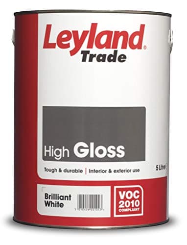 Image of Leyland Trade High Gloss Paint - Brilliant White 5L