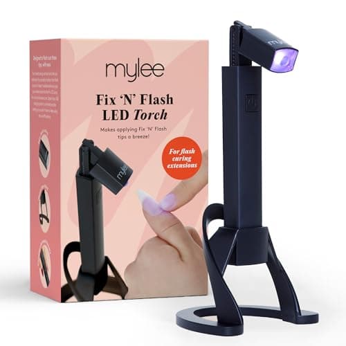 Image of Mylee LED Fix 'N' Flash Torch: Portable Gel Nail Lamp with Mobile Head, USB Rechargeable, Hands Free Operation - Perfect for Home, Travel, Beauty Salons
