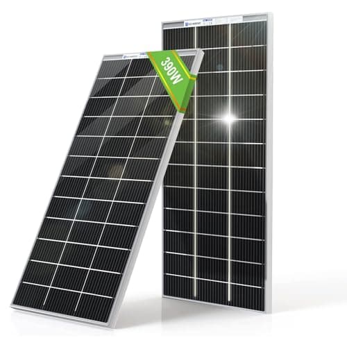 Image of ECO-WORTHY 400W Bifacial Solar Panel 2pcs 195 Watt 12 Volt Monocrystalline Solar Panel Module Off Grid PV Power for Home, Camping, Boat, Shed Farm, Motorhomes