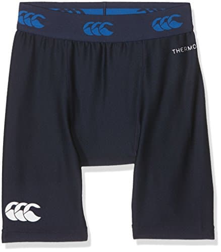 Image of Canterbury Junior Boys ThermoReg Base-Layer Shorts | Rugby Compression Shorts | Anti-Bacterial | Anti-Odour & Moisture-Wicking Material Shorts, Navy, MB