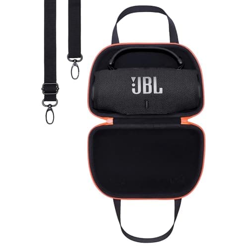 Image of L LTGEM Carrying Case for JBL Charge 6/5 with Detachable Shoulder Strap Camping Travel Hard Shell Bag Black