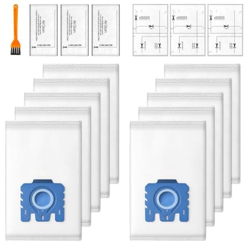 Image of Bitone 10 Pack GN 3D Efficiency Dust Bags for Miele Hoover GN Vacuum Cleaner-Fits for Classic C1 Complete C2 Complete C3,S2 S5 S8 Series with 3 Motor Protection,3 Exhaust Filters,1 Cleaning Brush 