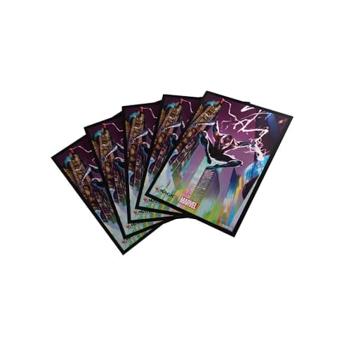 Image of Gamegenic | Magic: The Gathering - Marvel's Spider-Man Premium Art Sleeves - Spider-Man Miles Morales| 105 Sleeves Per Pack | Trading Card Accessory