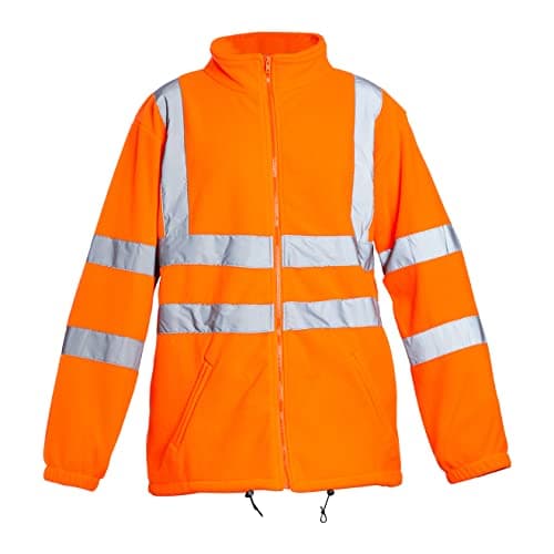Image of Blackrock Hi Vis Orange Fleece Jacket, Men's & Women's, Durable & Warm Anti-Pill, High Visibility Reflective Safety Wear, Fully EN Certified - Large