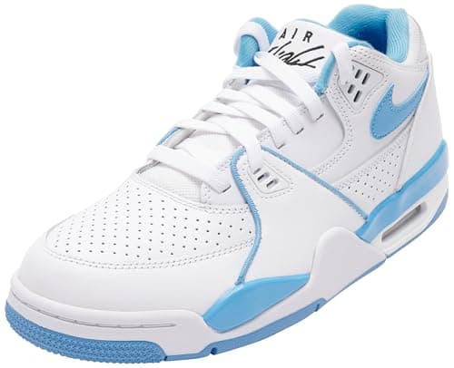 Image of NIKE Men's AIR Flight '89 Low Sneaker, White University Blue Black, 15 UK