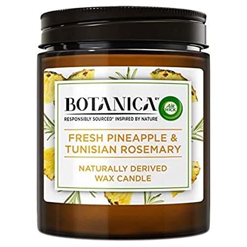 Image of Botanica by Air Wick Air Freshener Naturally Derived Wax Candle Fresh Pineapple & Tunisian Rosemary 205 g