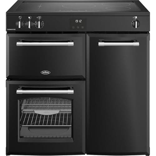 Image of Belling Farmhouse 90Ei 90cm Electric Range Cooker with Induction Hob - Black - A/A Rated