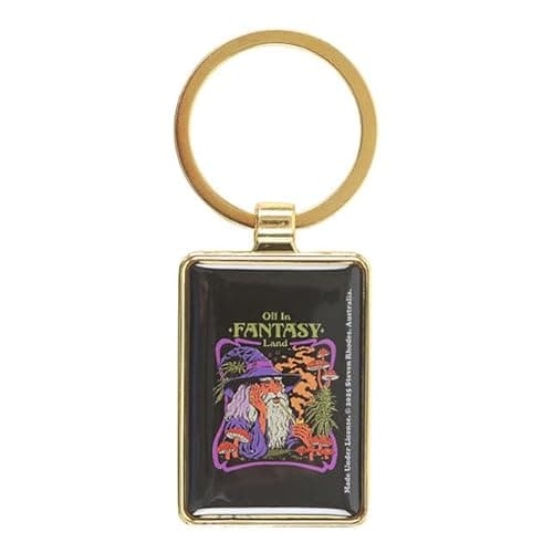 Image of Something Different Wholesale Fantasy Land Enamel Keyring | Steven Rhodes Funny Gift | Trippy Retro Accessory