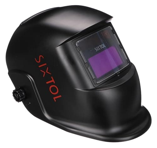 Image of SIXTOL Welding MASK 1 Solar Automatic Darkening Welding Helmet Welding Mask Grinding Function Wide Shade 4/9-13 Welding Helmet for Tig Mig Arc Black