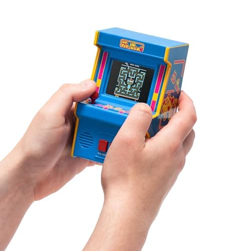 Image of Basic Fun Arcade Classics Ms. Pac-Man – Mini Retro Arcade Game with Full Colour Screen, Joystick Control & Authentic Sounds – Batteries Included