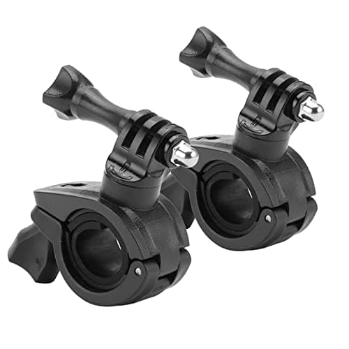 Image of QBDIANGEN 2 Pcs 360 Degree Rotation GoPro Bike Mount Handlebar Mounts Rotation Mounts for Gopro Hero 8 7 6 5 4 SJCAM Camera Accessories(Black)