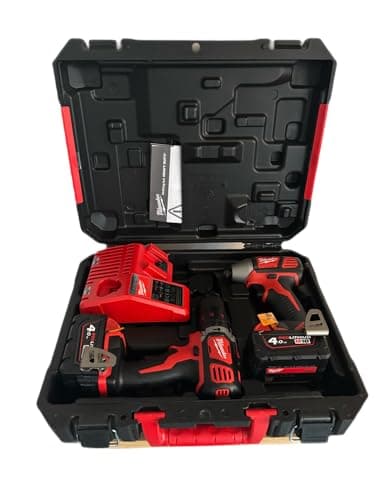 Image of Milwaukee M18 BPP2Q-402C 18V 2 x 4.0Ah Li-Ion RedLithium Cordless Drill & Driver Twin Pack