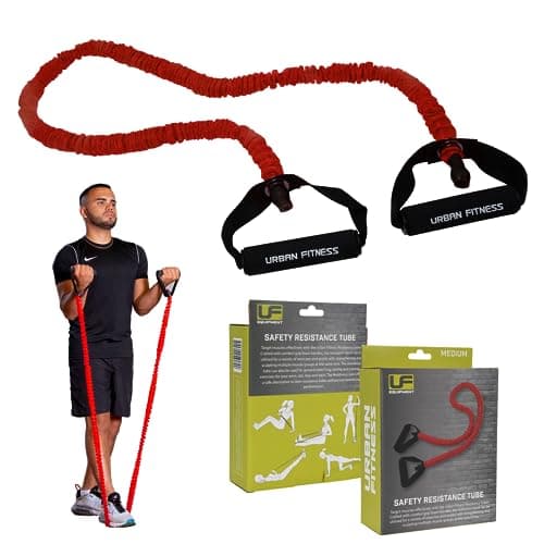 Image of Urban Fitness Training Gym Fitness Safety Resistance Tube (Medium (Red))