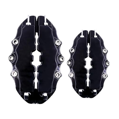 Image of Rear Brake Disc Protector Brake Caliper Covers Front Rear Kits 2pcs Car Universal Disc Fake For Left Right(Black M)