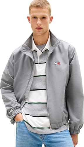 Image of Tommy Jeans Men's TJM Essential Jacket Ext Dm0Dm22720, Grey (Gravel Grey), M