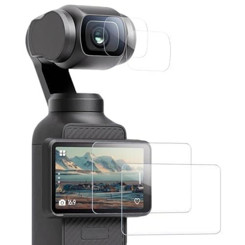 Image of Desenda 2 PCS Lens Protectors + 2 PCS Screen Protectors for DJI Osmo Pocket 3, Ultra HD 9H Tempered Glass Sensitive Touch DJI Osmo Pocket 3 Screen Protector Anti-Scrach Anti-Bubble