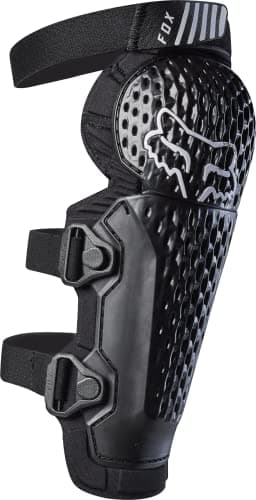 Image of Fox Racing Yth Titan Race Knee Guard, Ce, Short, Unisex Kids, Black, One Size